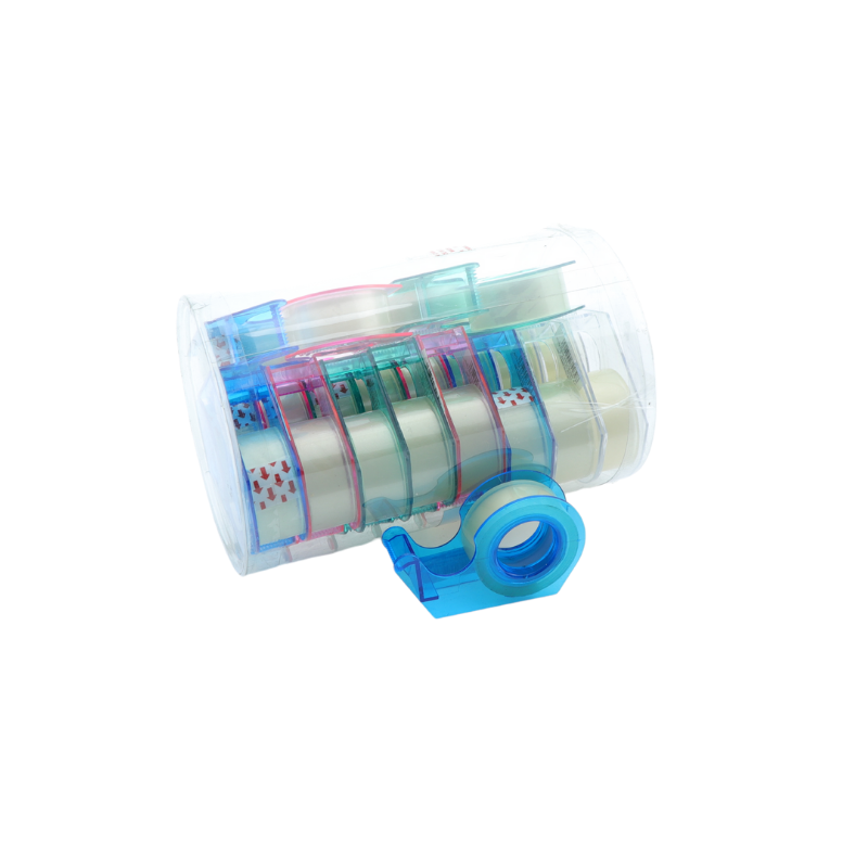 Students Used Candy Color Single Side Adhesive Colorful Small Transparent Tape DIY Rainbow Office Stationery Tape