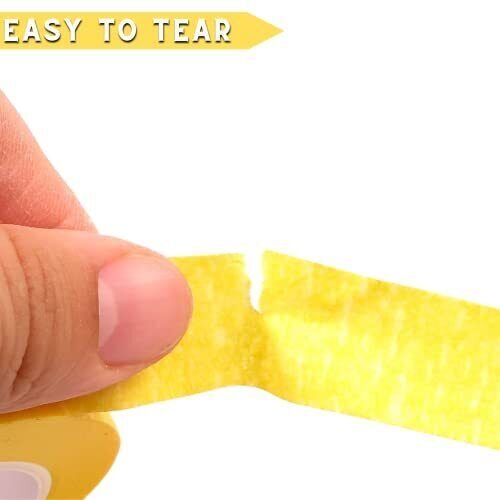 80 Degree Car Painting Yellow Automotive Masking Waterproof Crepe Paper Tape