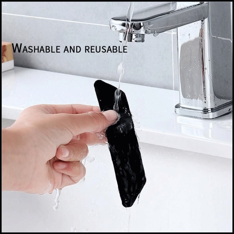 Samvo Carpet No Residue Adhesive Sticker Pu Gel Anti-skid Black Reusable Washable Antislip Massage Mats Stickers Carpet