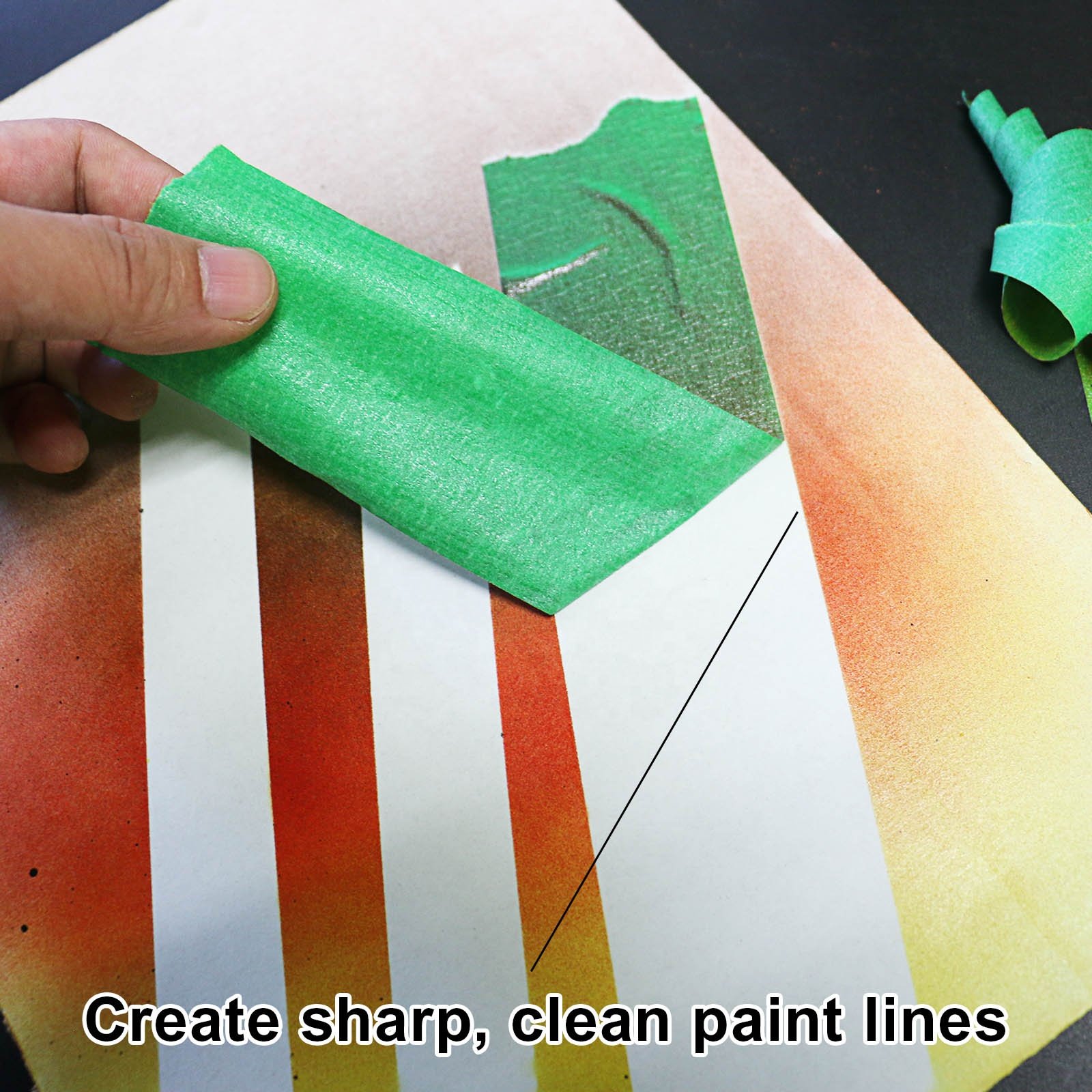 2 Pack Green Painters Tape, medium adhesive with no residue, 1.88'' x 55 yards
