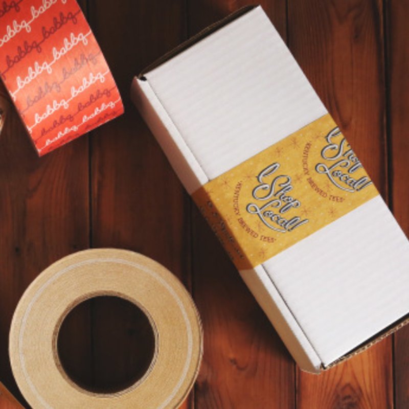 Custom Printed Logo Eco Friendly Recycled Water Activated 2 Inch Kraft Paper Gummed Brand Tape