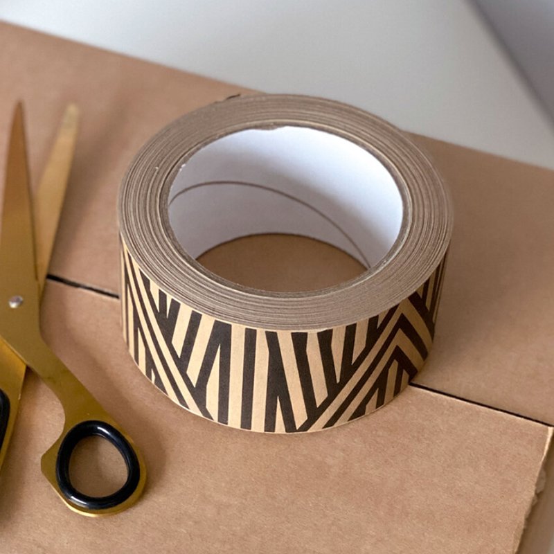 Custom Printed Logo Eco Friendly Recycled Water Activated 2 Inch Kraft Paper Gummed Brand Tape
