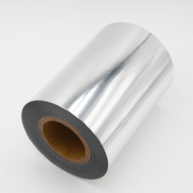 Gloss Silver PET with Coating on Top Solvent Adhesive Label Material
