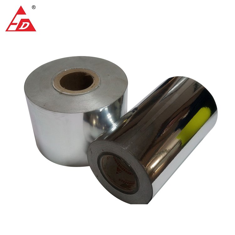 Gloss Silver PET with Coating on Top Solvent Adhesive Label Material