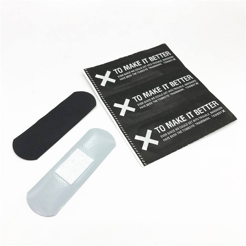 Different Skin Color Medical Sterile Cute Bandaid black fabric flexible wound adhesive plaster