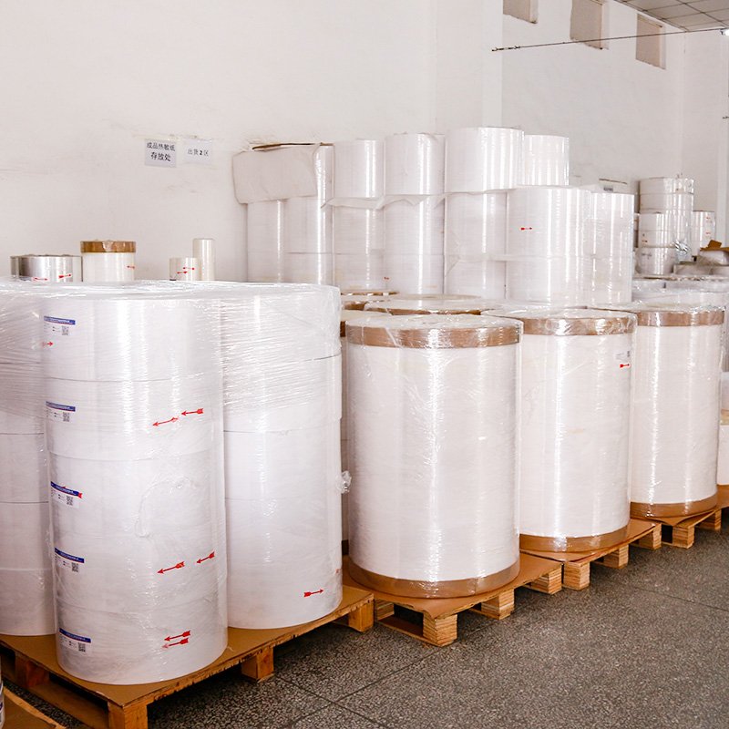 Paper Sticker Roll Jumbo Raw Factory Price Custom Self Adhesive Label Material Thermal Transfer Label Jumbo Roll