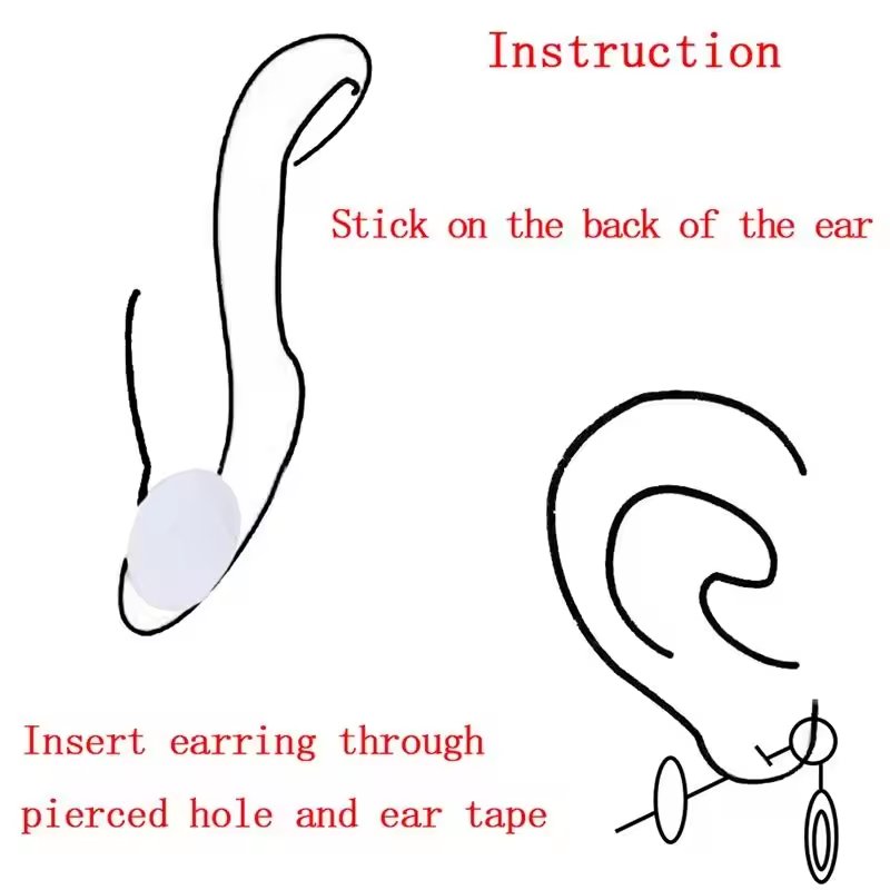 Lobe Miracle Clear Earring Support Patches Droopy Ear Protect Torn Ear Lobes Patches Adhesive Medical Breathable Ear Tape