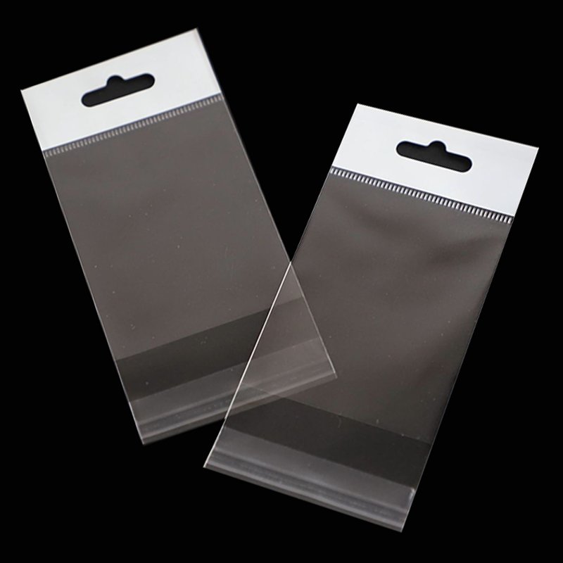 Custom Printed Self Seal Adhesive Plastic BOPP PP PET Plastic Clear Header OPP Bag For Balloon Packaging With Hanging Hole Card