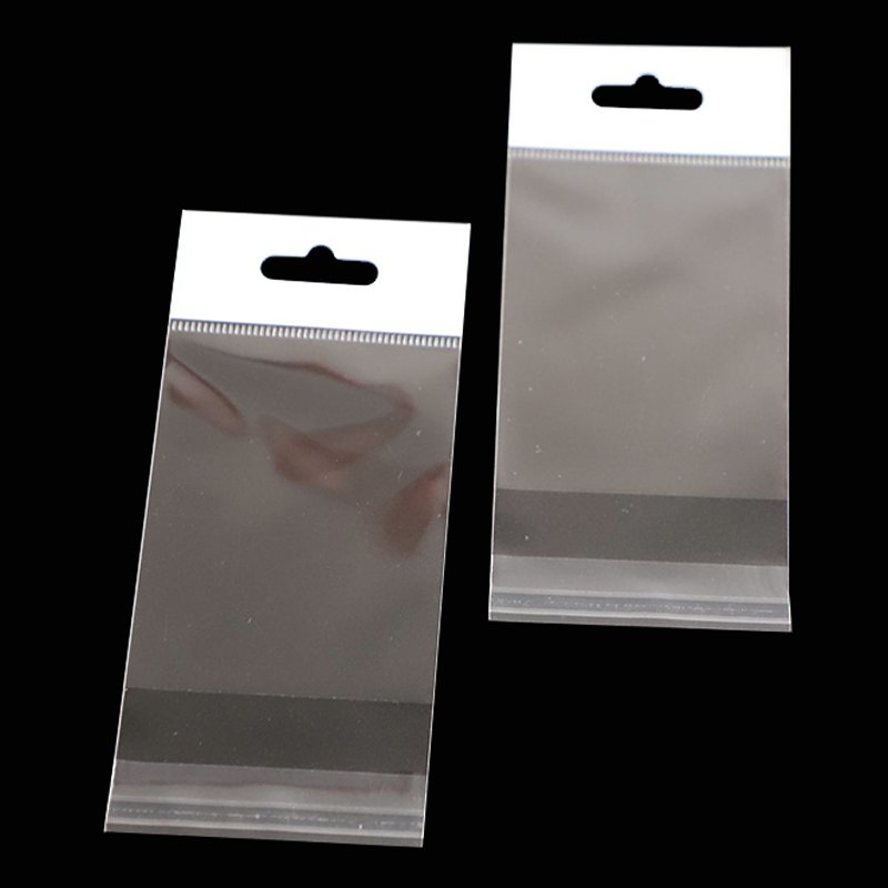 Custom Printed Self Seal Adhesive Plastic BOPP PP PET Plastic Clear Header OPP Bag For Balloon Packaging With Hanging Hole Card