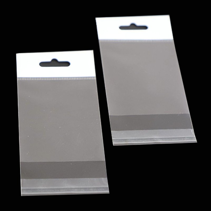 Custom Printed Self Seal Adhesive Plastic BOPP PP PET Plastic Clear Header OPP Bag For Balloon Packaging With Hanging Hole Card