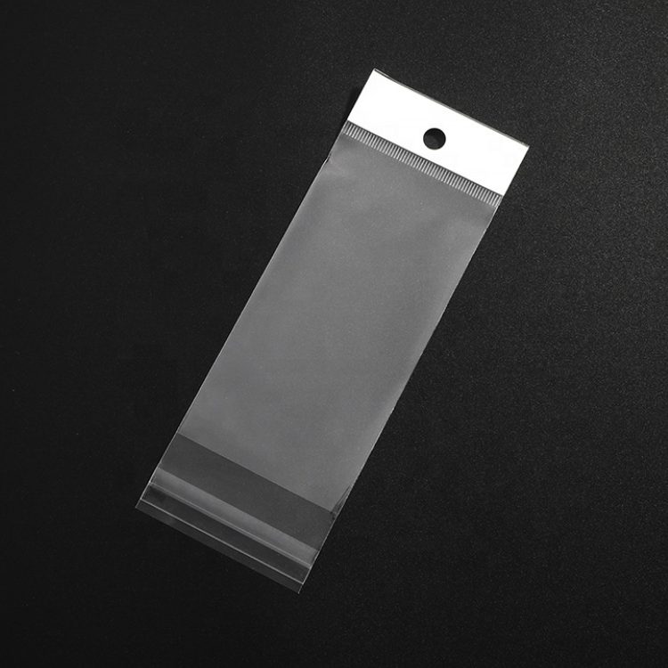 Custom Printed Self Seal Adhesive Plastic BOPP PP PET Plastic Clear Header OPP Bag For Balloon Packaging With Hanging Hole Card
