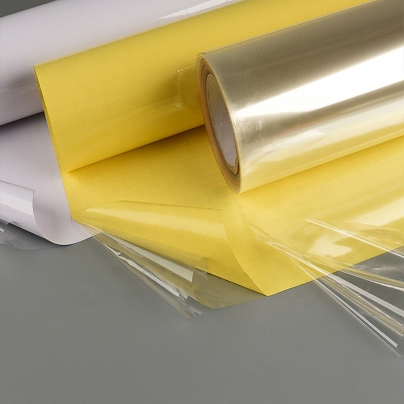 Clear PET Double Sided Adhesive Cold Lamination Film Double Sided Mounting Film For Acrylic Lenticular Sheet