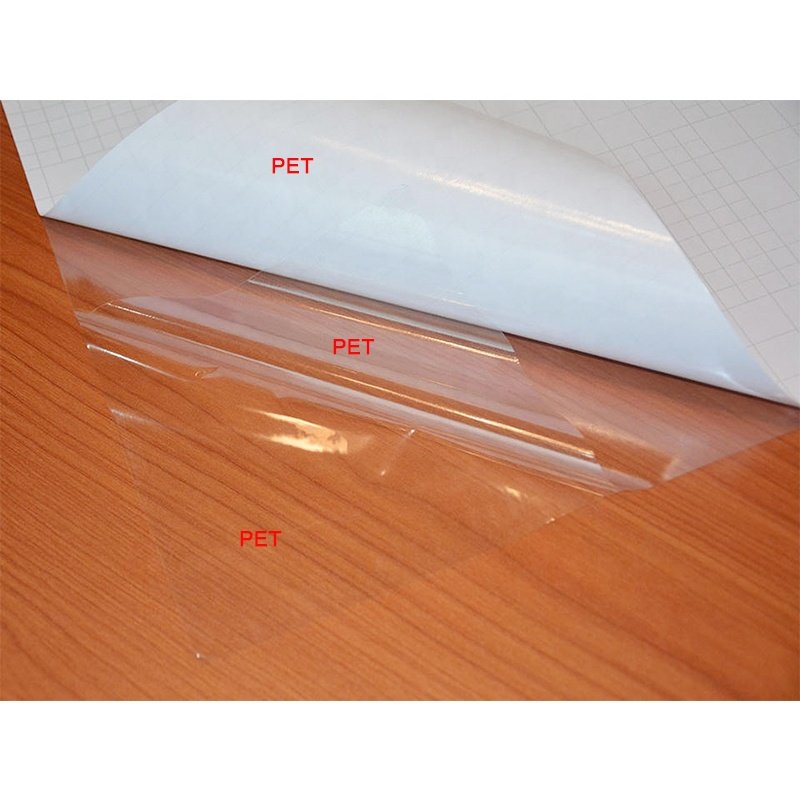 Clear PET Double Sided Adhesive Cold Lamination Film Double Sided Mounting Film For Acrylic Lenticular Sheet