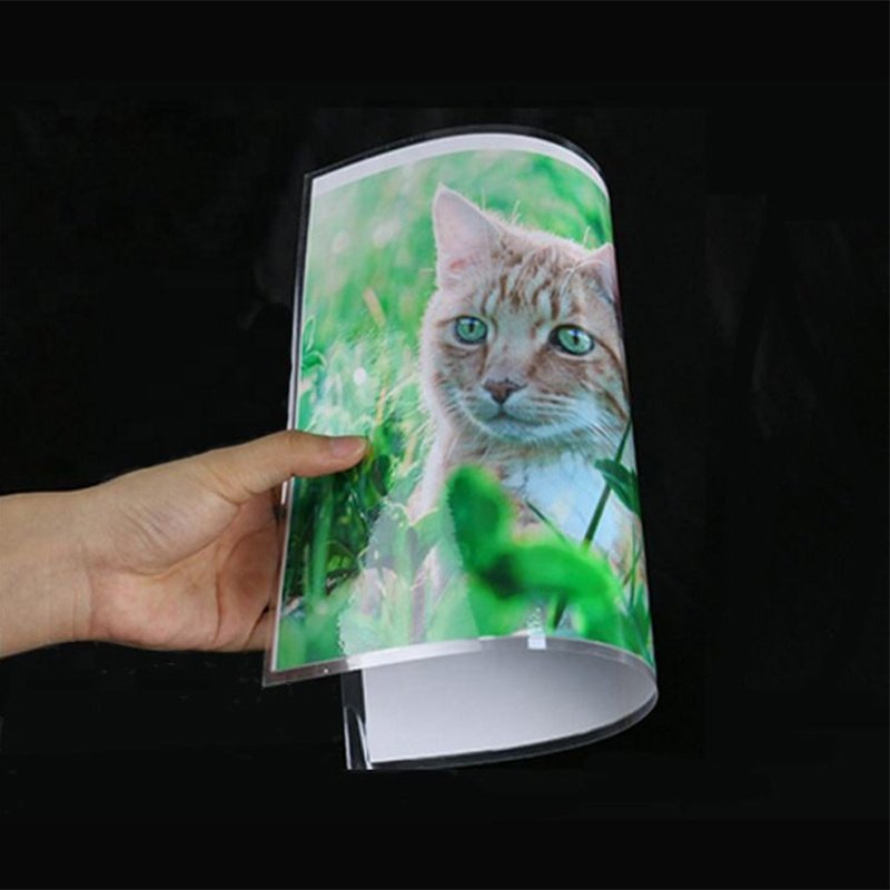 Clear PET Double Sided Adhesive Cold Lamination Film Double Sided Mounting Film For Acrylic Lenticular Sheet
