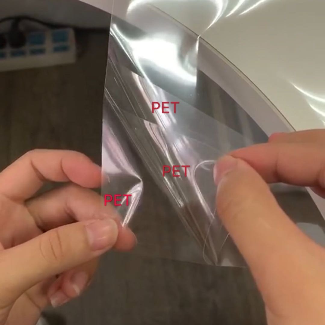 Clear PET Double Sided Adhesive Cold Lamination Film Double Sided Mounting Film For Acrylic Lenticular Sheet