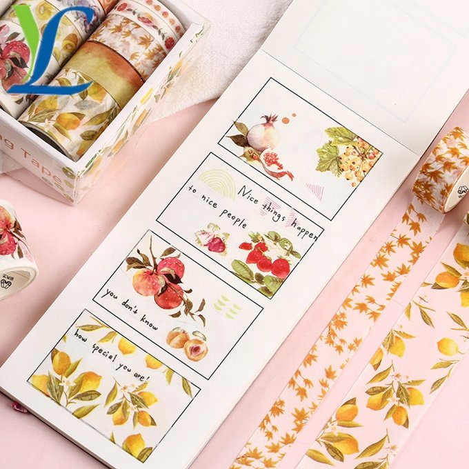 Custom Wholesale Make Printed Cute Color Decoration kawaii Washi Masking Paper Tape