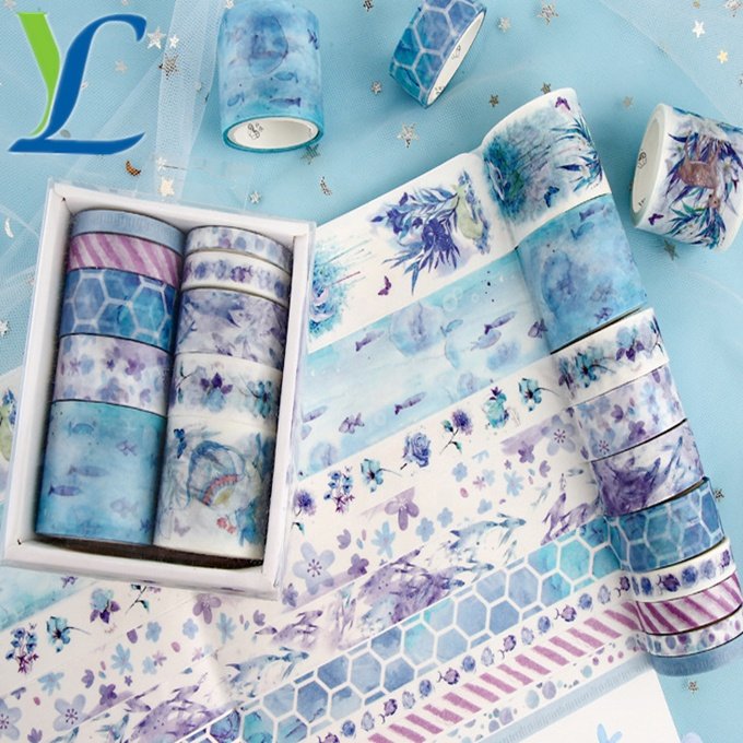 Custom Wholesale Make Printed Cute Color Decoration kawaii Washi Masking Paper Tape