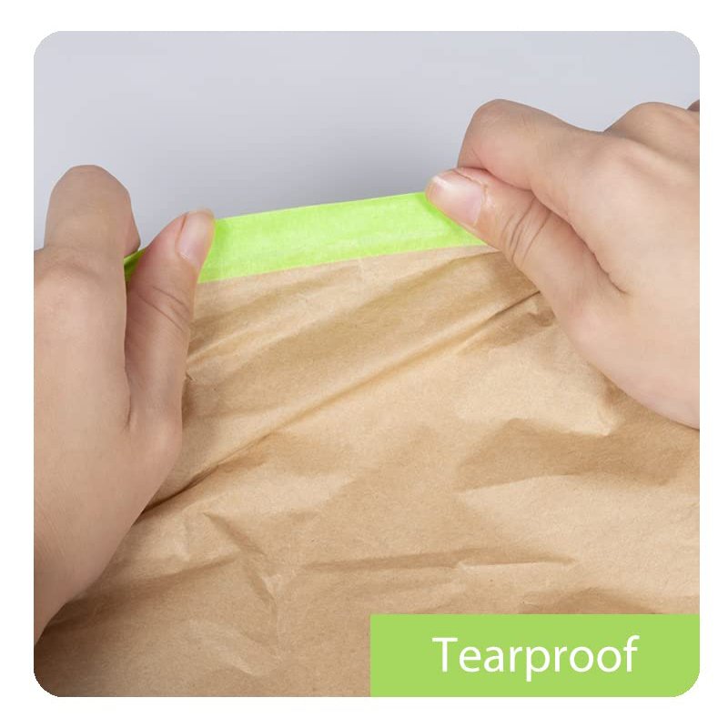 Factory Direct Manufacture Pre-taped Car Kraft Paper Masking Film For Painting Dust Barrier