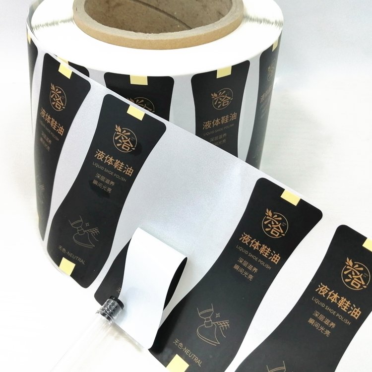 High Quality Eco Friendly Matt Lamination Adhesive Label for Liquid Shoe Polish Bottle