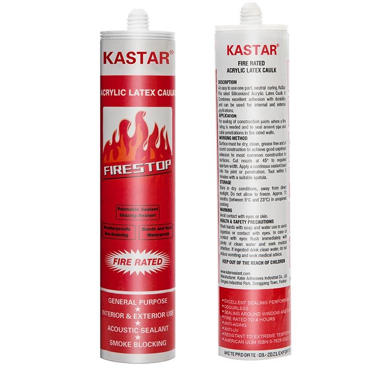 Safe non-toxic Fire Sealant Acrylic fire retardant silicone adhesives & sealants