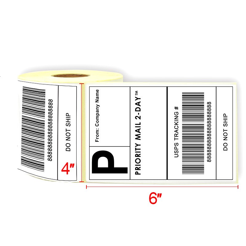 Self adhesive label sticker printing wholesale shipping labels
