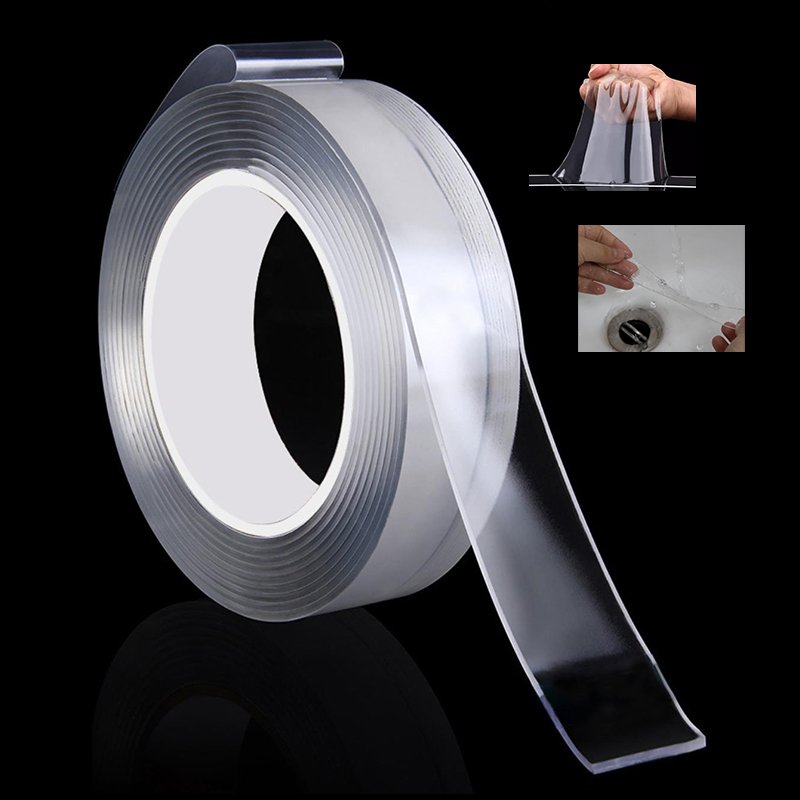Washable Removable Pu Gel Ivy Grip Waterproof Double Sided Transparent Reusable Adhesive Nano Tape