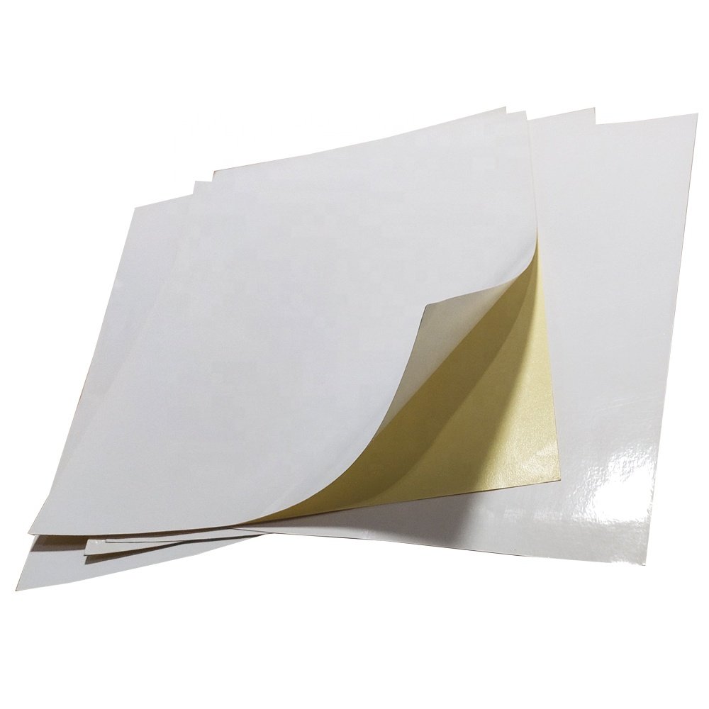 Custom A4 Eggshell Paper Self Adhesive Sticker Gloss Vinyl Paper Sticker
