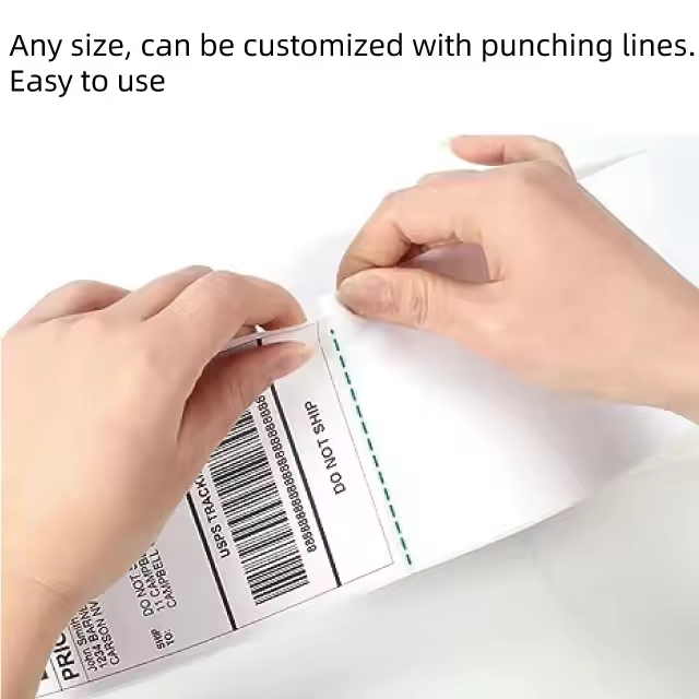 Factory price waterproof 60x40mmx800 blank thermal non-drying film custom self-adhesive barcode thermal label self-adhesive