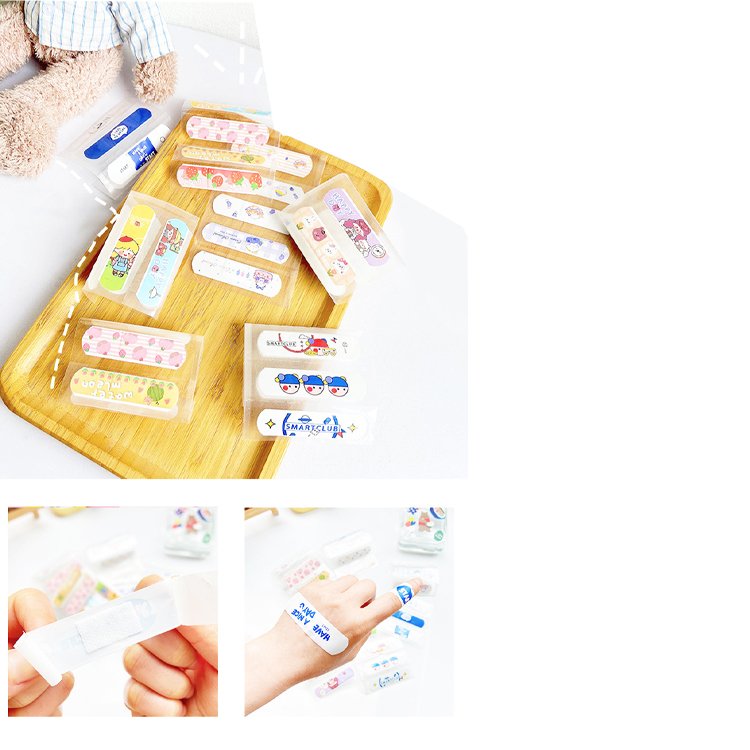 Custom pattern cute cartoon dressing bandage waterproof band-aid adhesive wound plaster for kids
