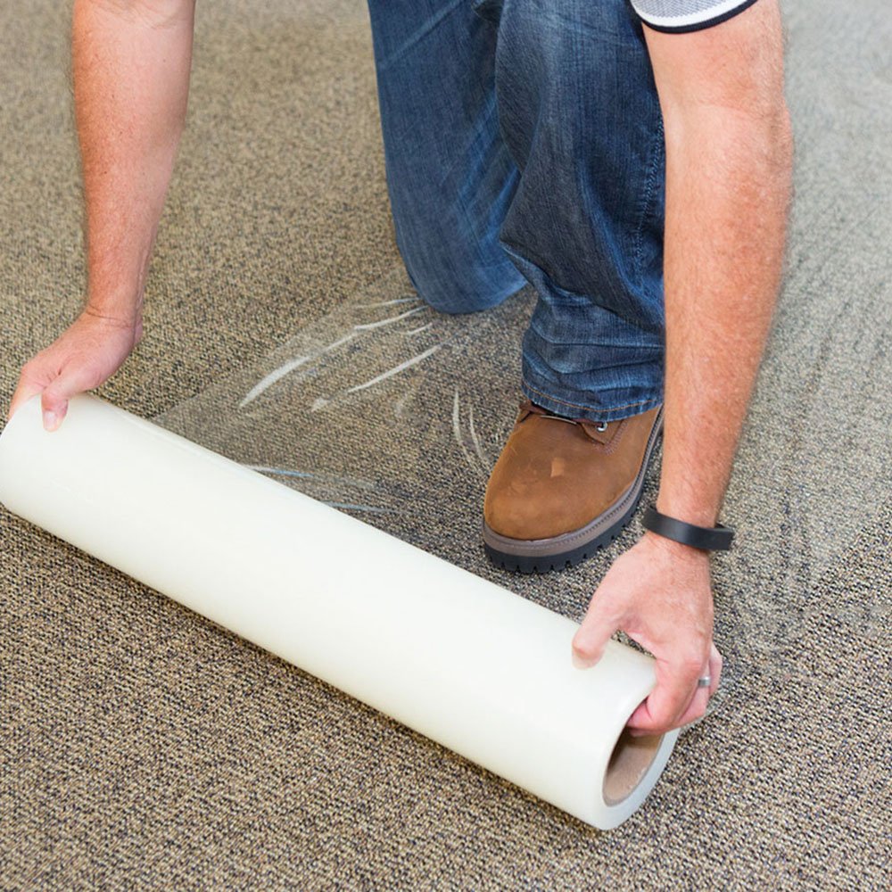 TIANRUN Hot Sale 60cm 50m Transparent Stairs Cover Protective Film for Carpet and Floor Dust Proof