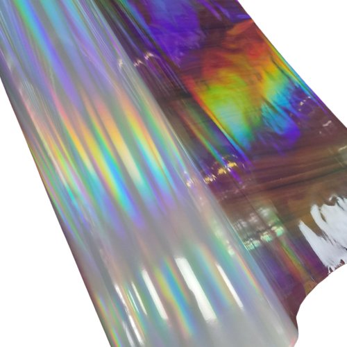 HENGLV Rainbow Plastic Metalized Packaging Film BOPP/PET materials with Different Patterns and Customizable Logos and Sizes