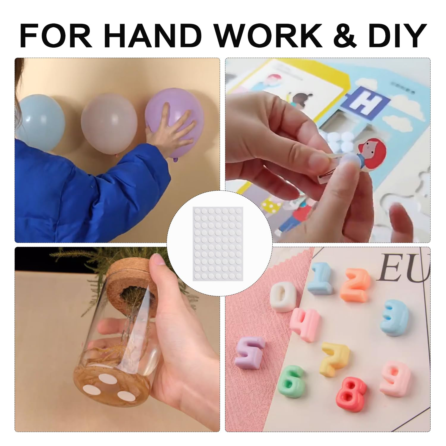 Customized Size Heavy Duty Nano Acrylic Foam Eva Circle Sticker Pad Die Cut Sticky Sheets Two Double Sided Adhesive Dots