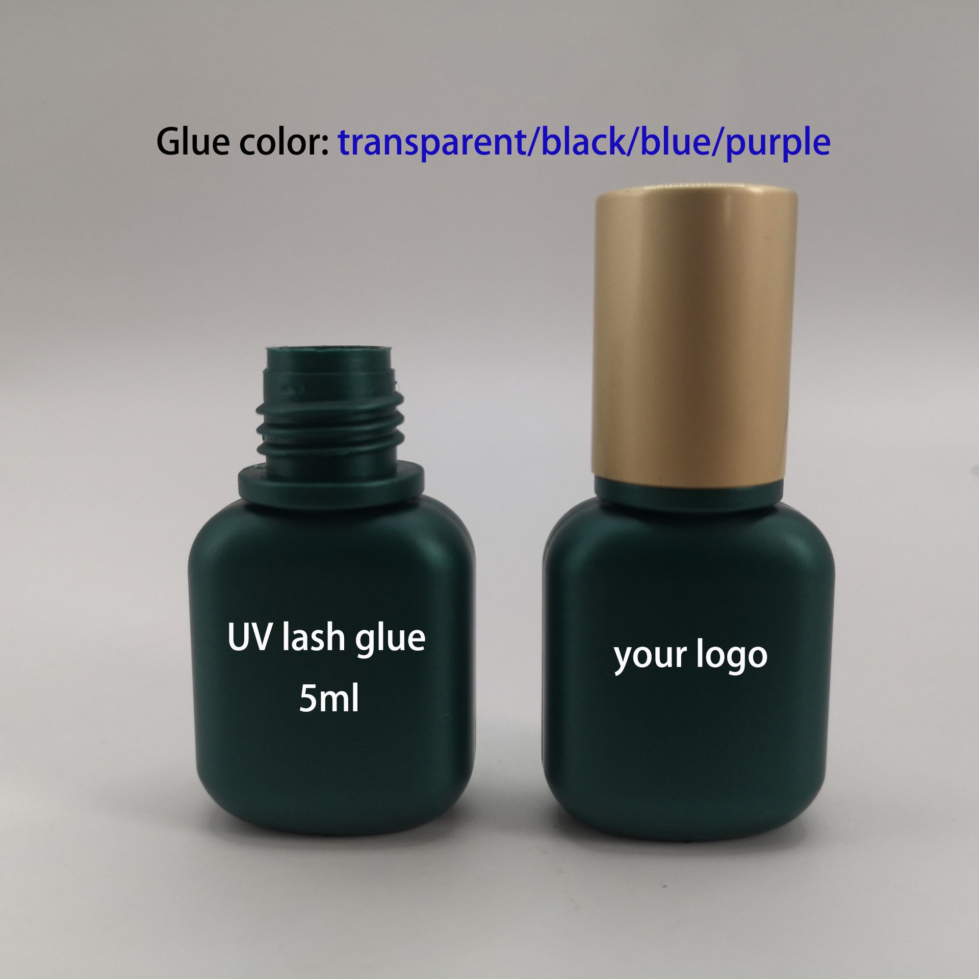 Private Label Blue Led UV Glue Waterproof Oil Proof Adhesive Low Smoke Glue For Eyelash Extensions PMMA Free UV Glue Adhesive