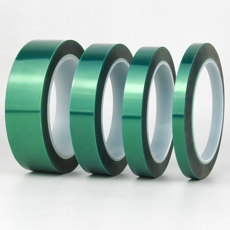Silicone Pressure Sensitive Adhesive Green PET Film Tape Pet Adhesive Tape Pet Polyester Tape for masking and binding