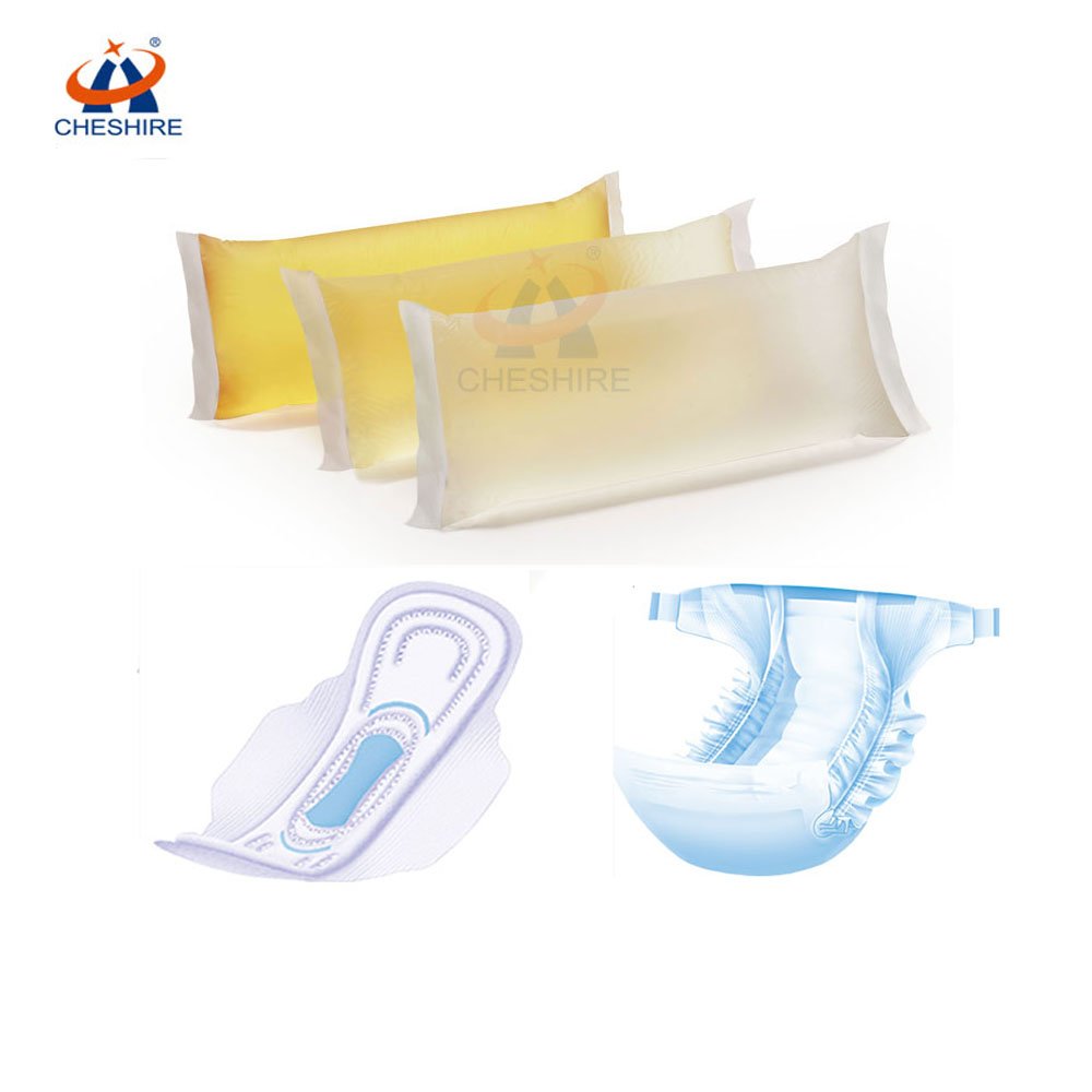 Hot melt pressure sensitive PSA adhesive glue for napkin diapers Stretch adhesive use