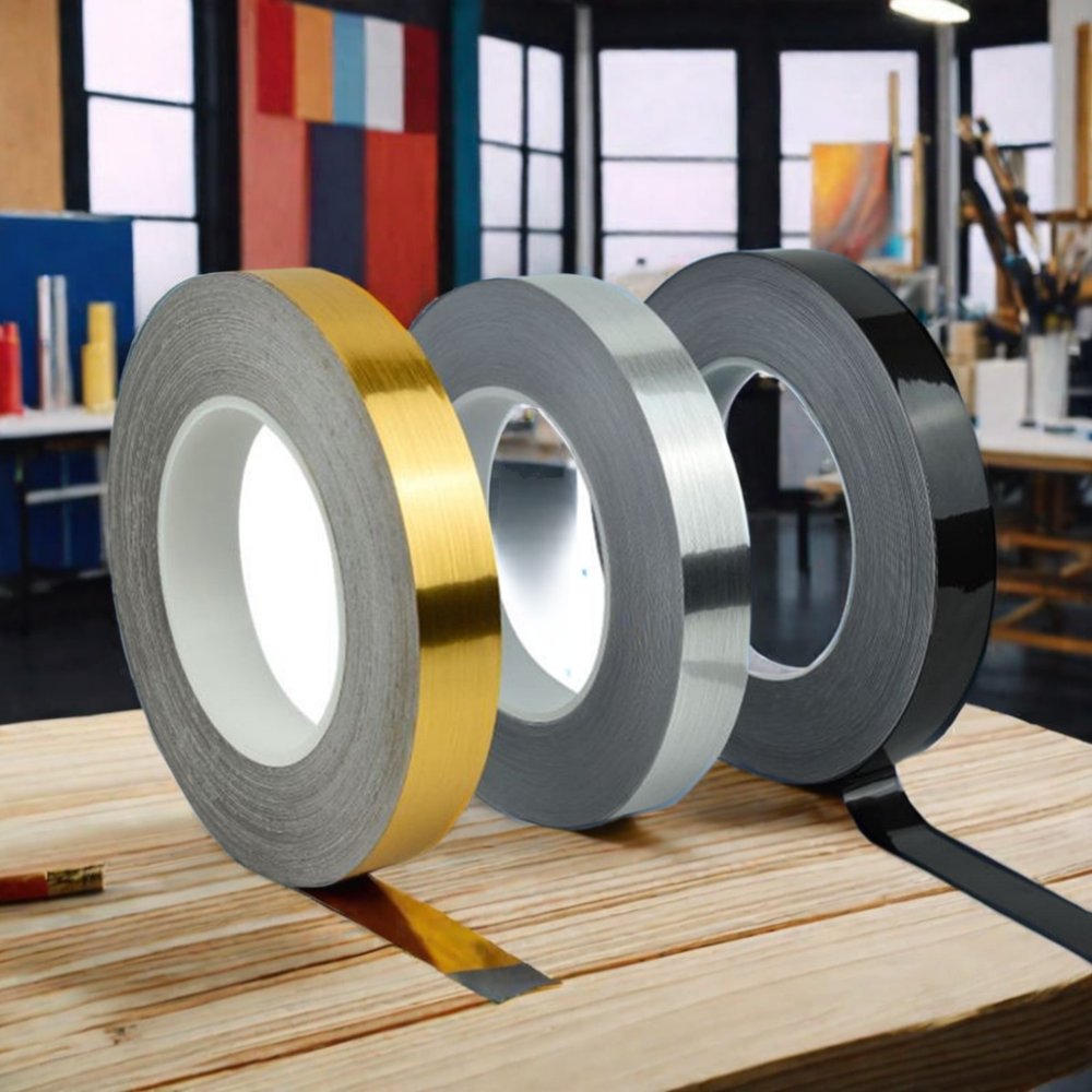 Peel And Stick Matelized Polyester Mylar Film Wall Decoration 6m Ceramic Tile Mildewproof Gap Tape Decor Gold Wall Adhesive Tape