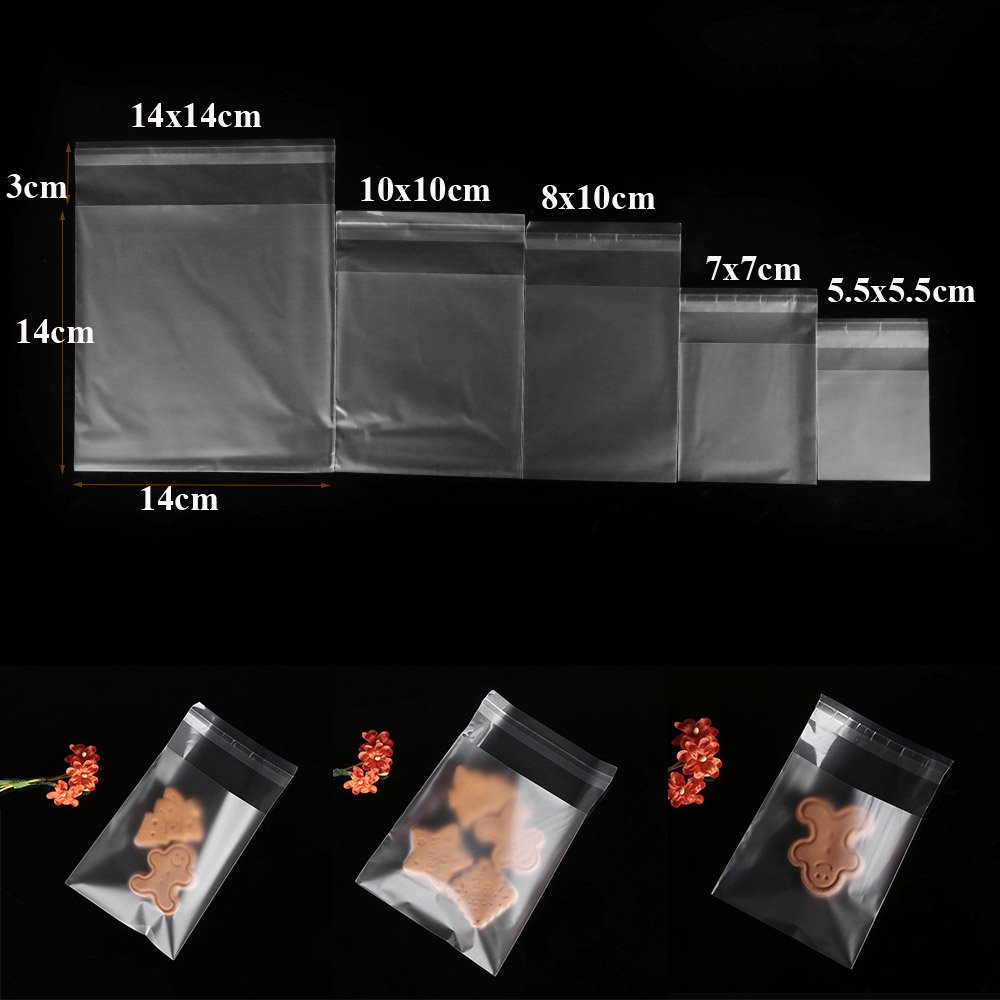High Quality Multi Sizes Clear Resealable BOPP/Poly Bags Transparent Opp Bag Packing Plastic Bags Self Adhesive Seal