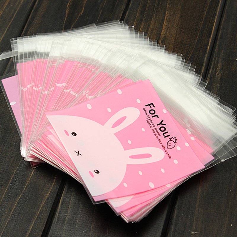 self adhesive kawaii custom printed plastic bags for festival packaging bags