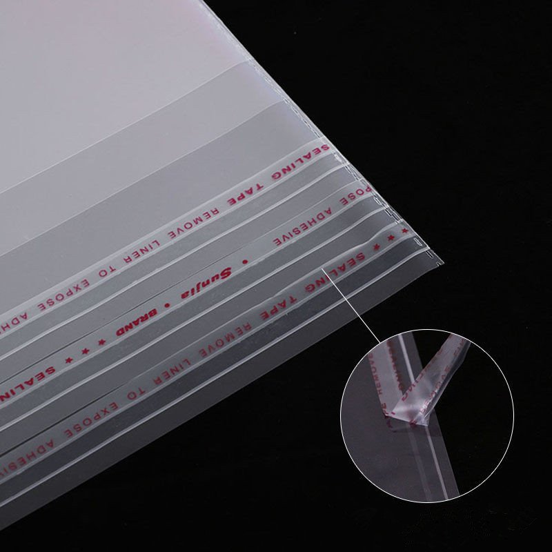 Multiple Size Clear Self Adhesive Cello Cellophane Bag Self Closing Small Plastic Bags For Candy Packaging Resealable Bag