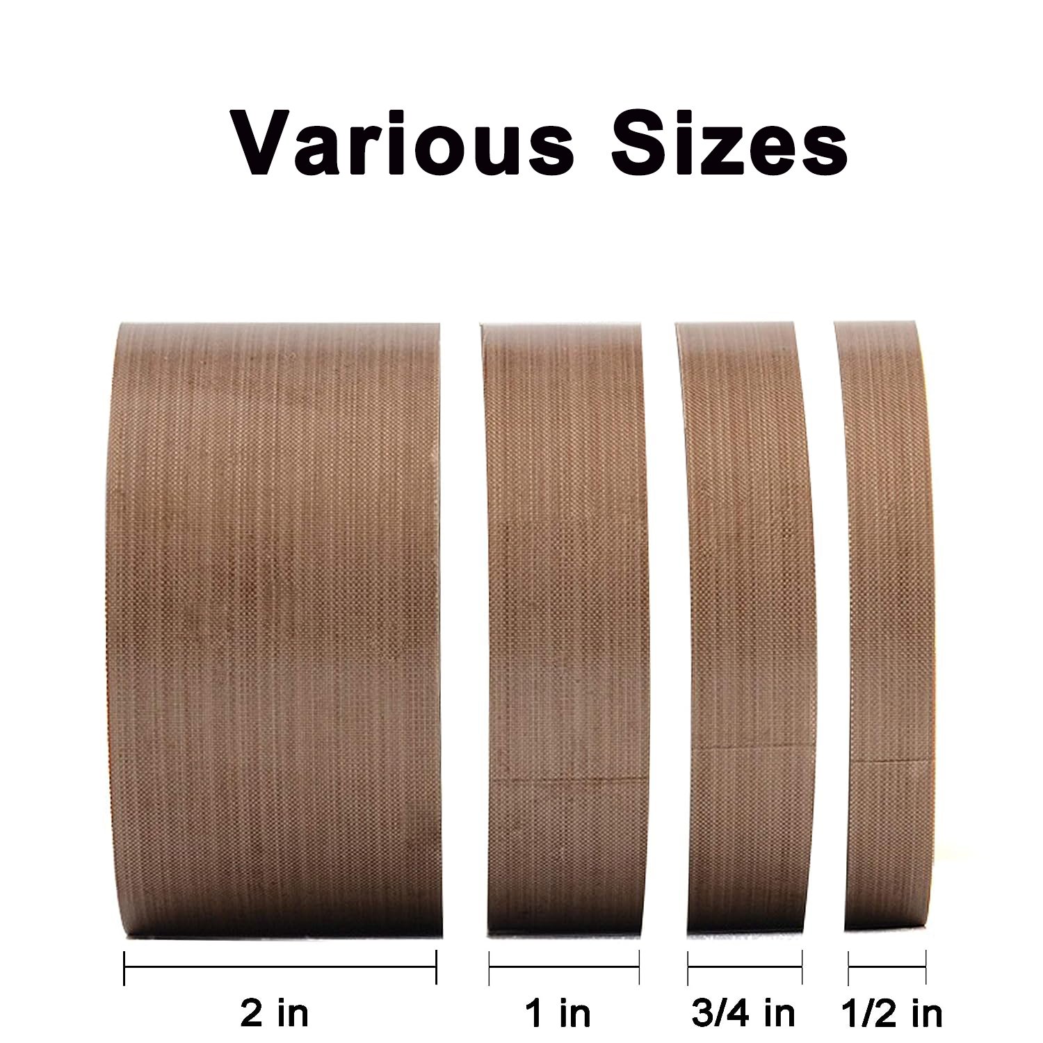 Factory Direct Fabric PTFE Tape PTFE Coated Adhesive Tape Tefloon Tape for Hand or Vacuum Impulse Sealer Machine