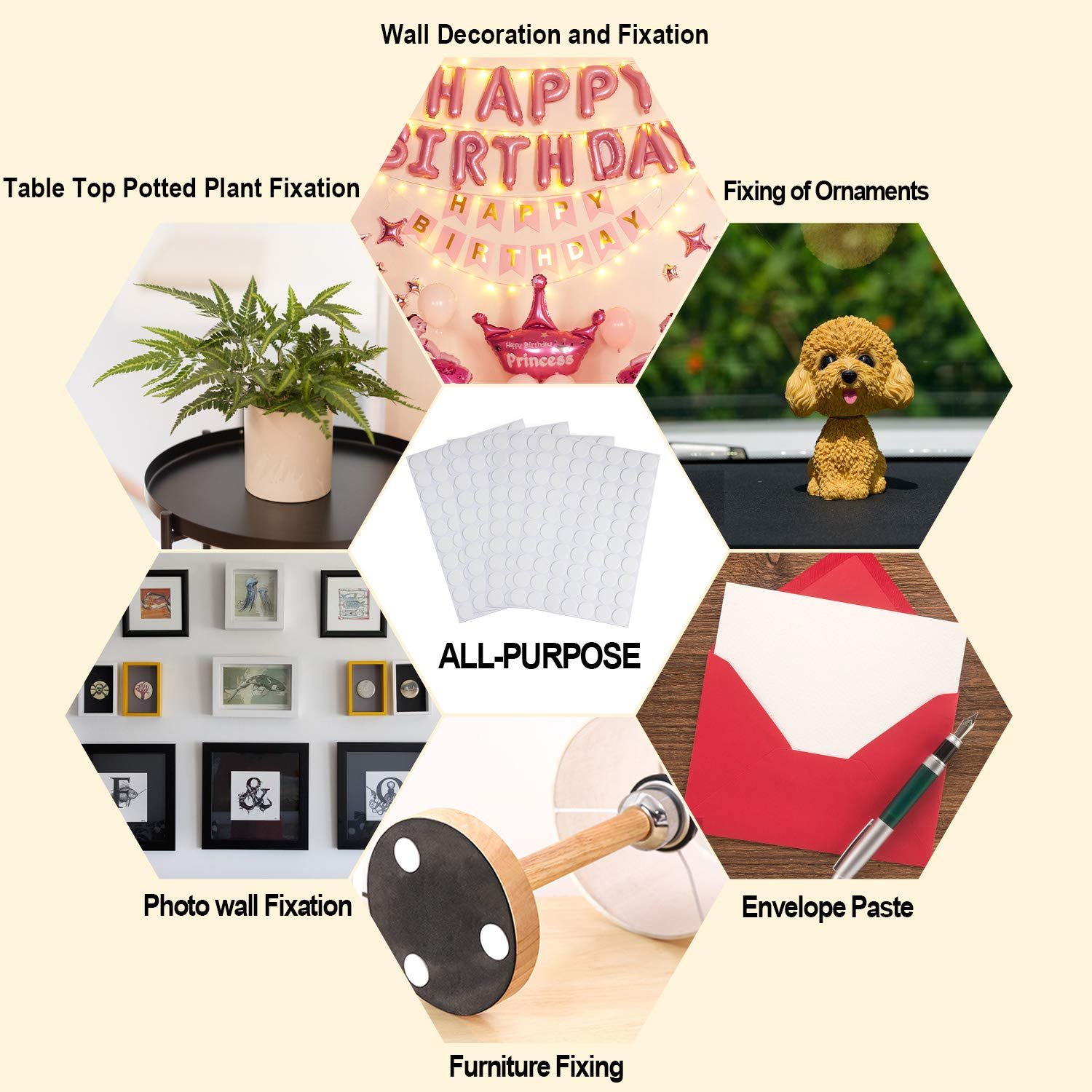 Transparent Double-Sided Tape Stickers Round Acrylic No Traces Adhesive Sticker Creative Super Sticky Waterproof Small Stickers