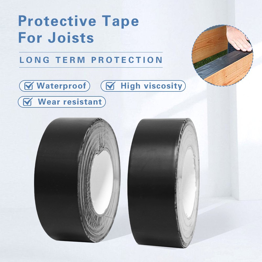 Pvc Black Repair Deck Joist Tape Waterproofing And Sealing Self Adhesive Butyl Joist Tape