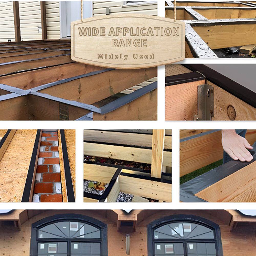 Pvc Black Repair Deck Joist Tape Waterproofing And Sealing Self Adhesive Butyl Joist Tape