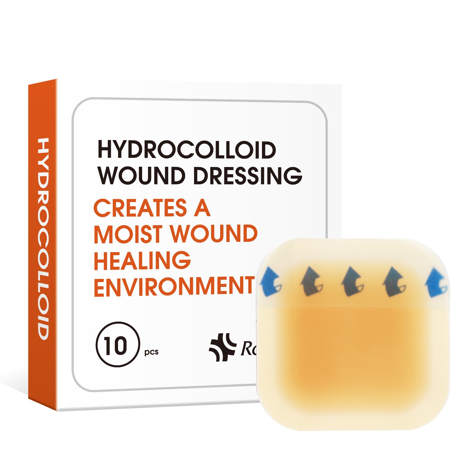 10x10cm Adhesive Waterproof hydrocolloid wound dressing with different sizes