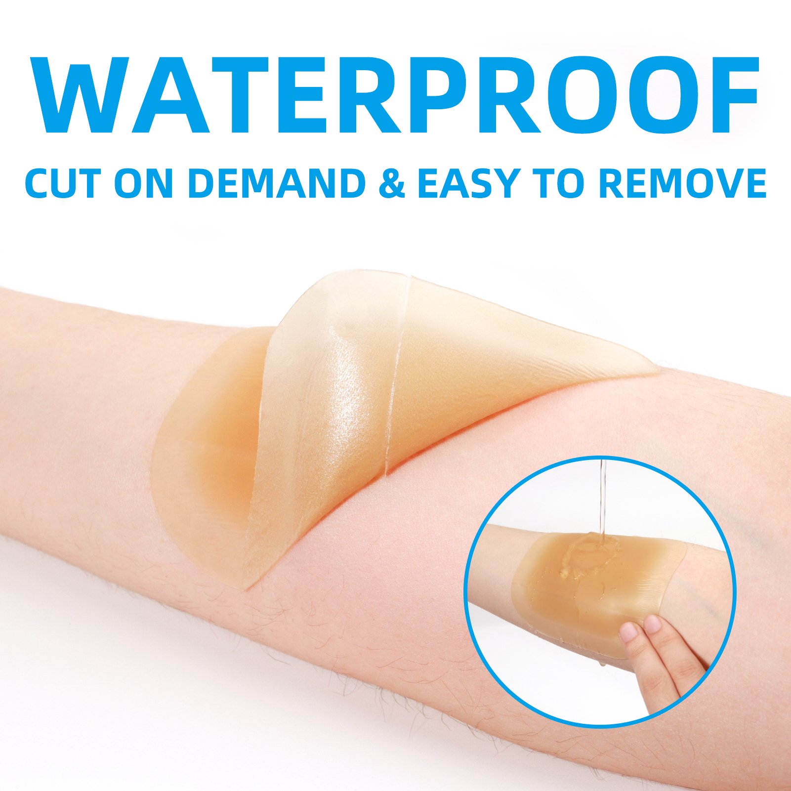 10x10cm Adhesive Waterproof hydrocolloid wound dressing with different sizes
