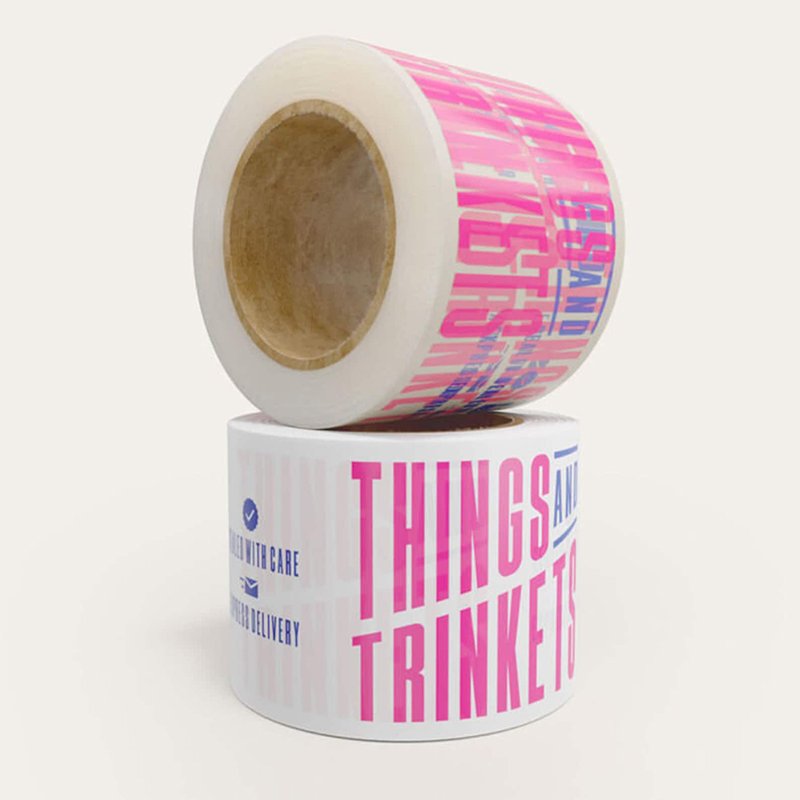 Waterproof Adhesive Sticky Custom Printing Printed logo Transparent Adhesive Packing Box Sealing Rolls Of Bopp Tape Roll