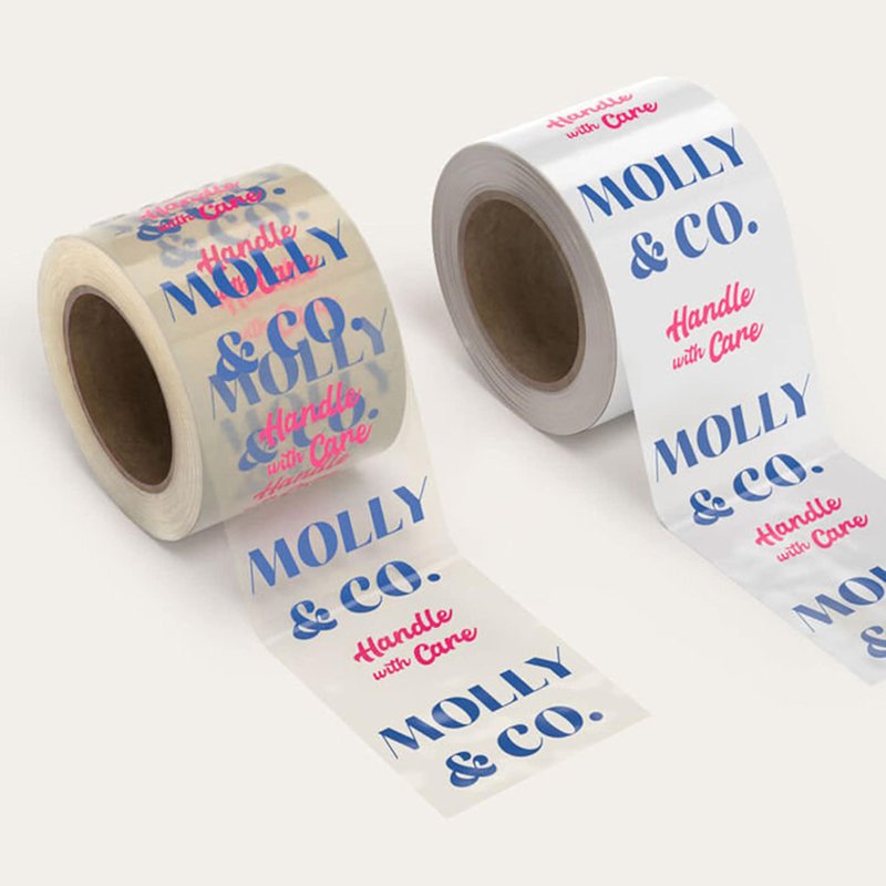 Waterproof Adhesive Sticky Custom Printing Printed logo Transparent Adhesive Packing Box Sealing Rolls Of Bopp Tape Roll