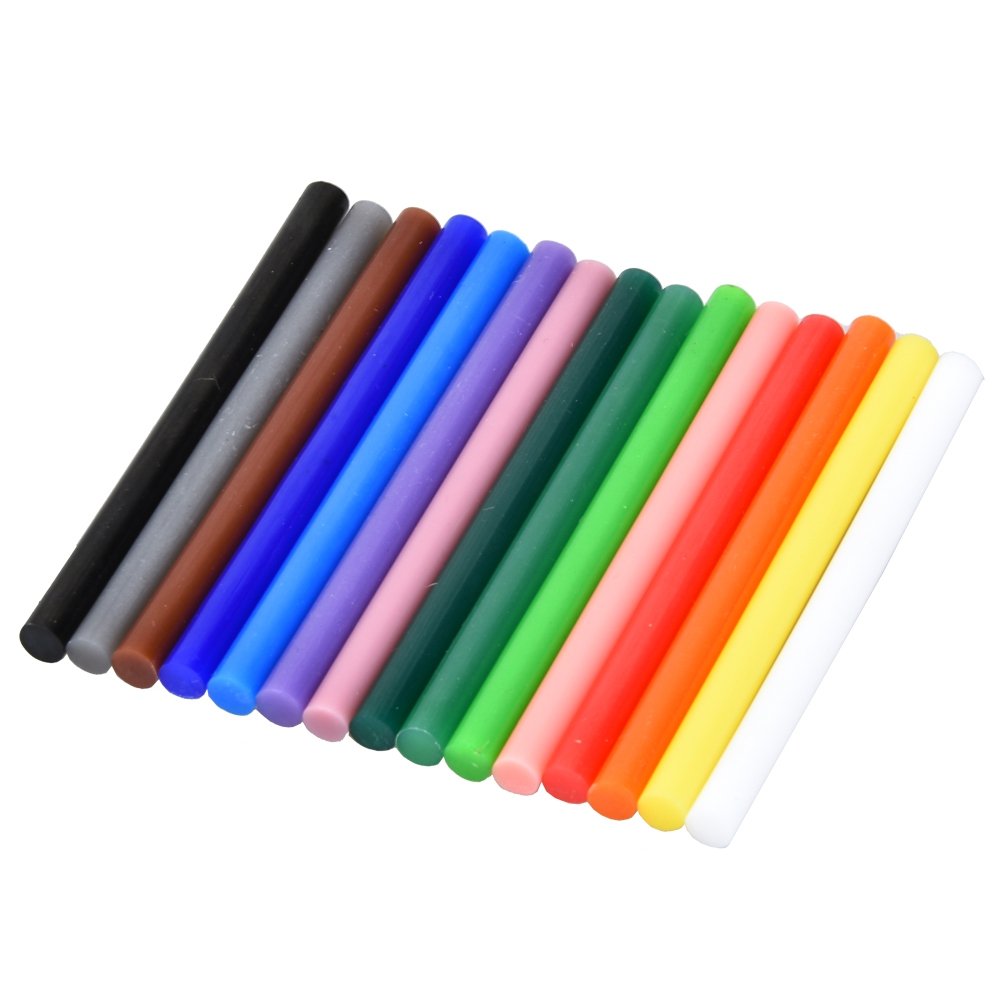 Hot Glue Colored Gun Sticks 12 Colors EVA Glue Mini Size Hot Melt Adhesive Sticks for DIY Art Craft Repair Bonding