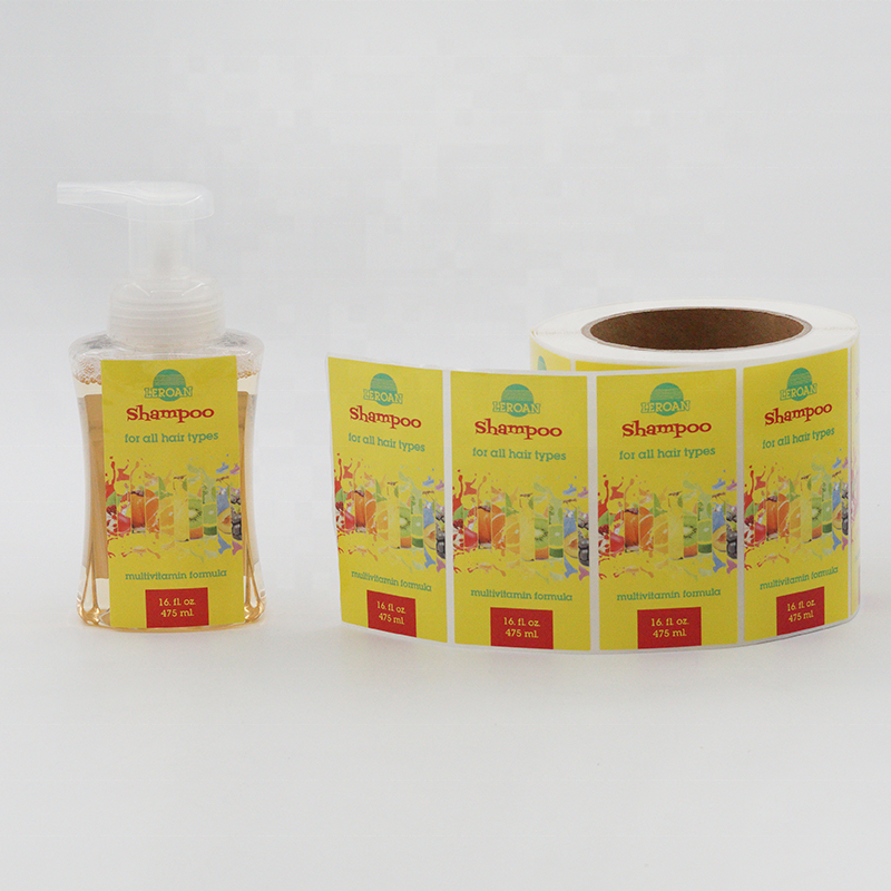 Custom Adhesive OEM Paper Round Matte Finish Waterproof Stickers For Glass Drink Bottle