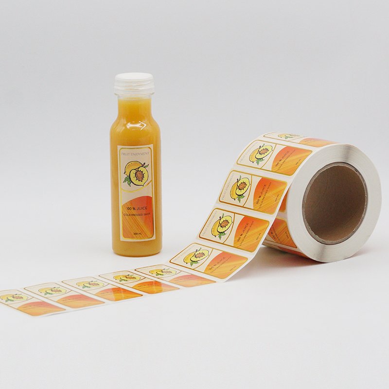 Custom Adhesive OEM Paper Round Matte Finish Waterproof Stickers For Glass Drink Bottle